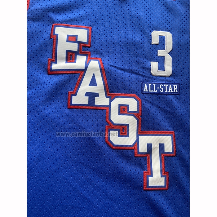 Camiseta All Star 2024 Eastern Conference Allen Iverson NO 3 Azul